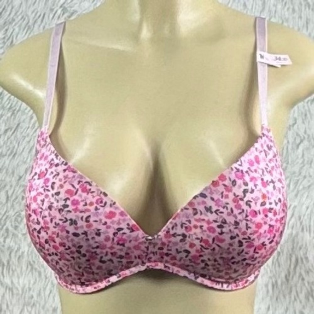 Victoria's Secret Pink Floral Push Up Bra 34DD New